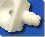 Modified PTFE valve body - Compression molded stock used to achieve optimum properties & characteristics