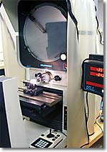 ptfe part on optical comparator