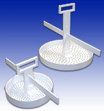 PTFE dippers with removable hanging bars