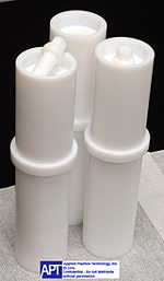 Hollow Cylinders with tapered plug fabricated from fused modified PTFE