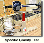 PTFE material lot tested for consistent specific gravity.