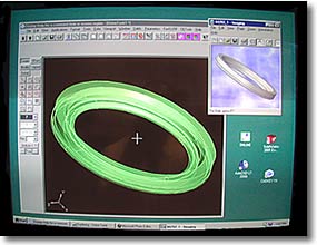 CAD model of PTFE valve seat.